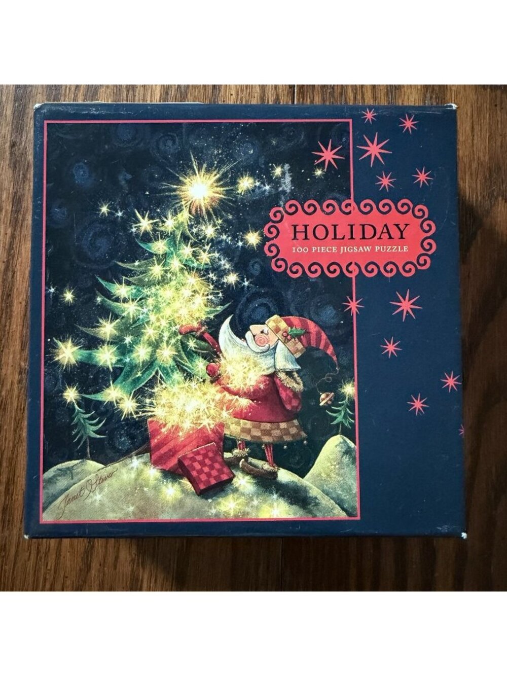 Ceaco 2007 Holiday Santa Decorates a Tree  Christmas Theme 100 PIECE PUZZLE NEW